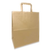 Prime Time Packaging Kraft Paper Bags, 1/7th BBL 12 x 7 x 14, Natural, PK300 PK FH12714